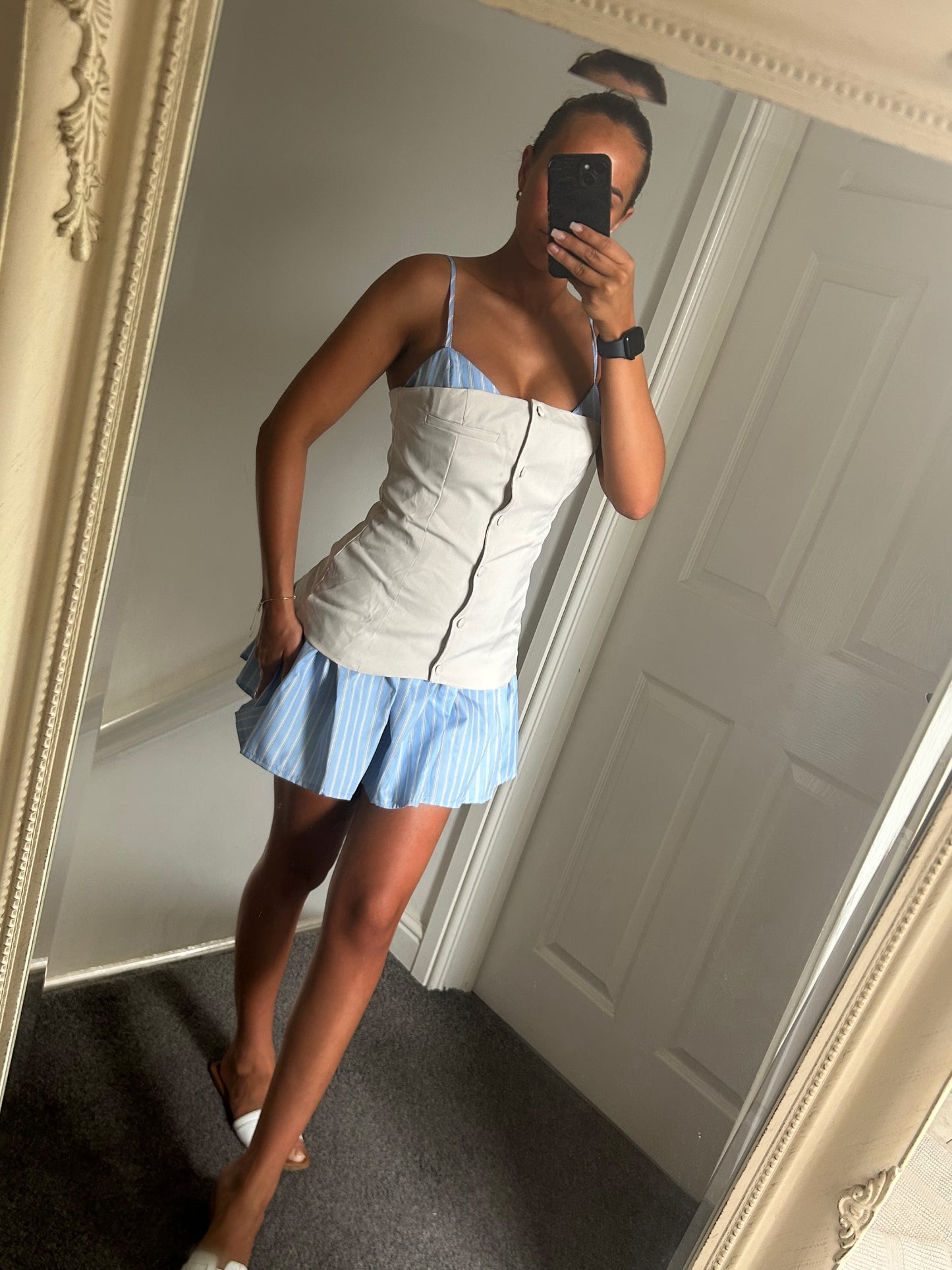 Stripped mini dress