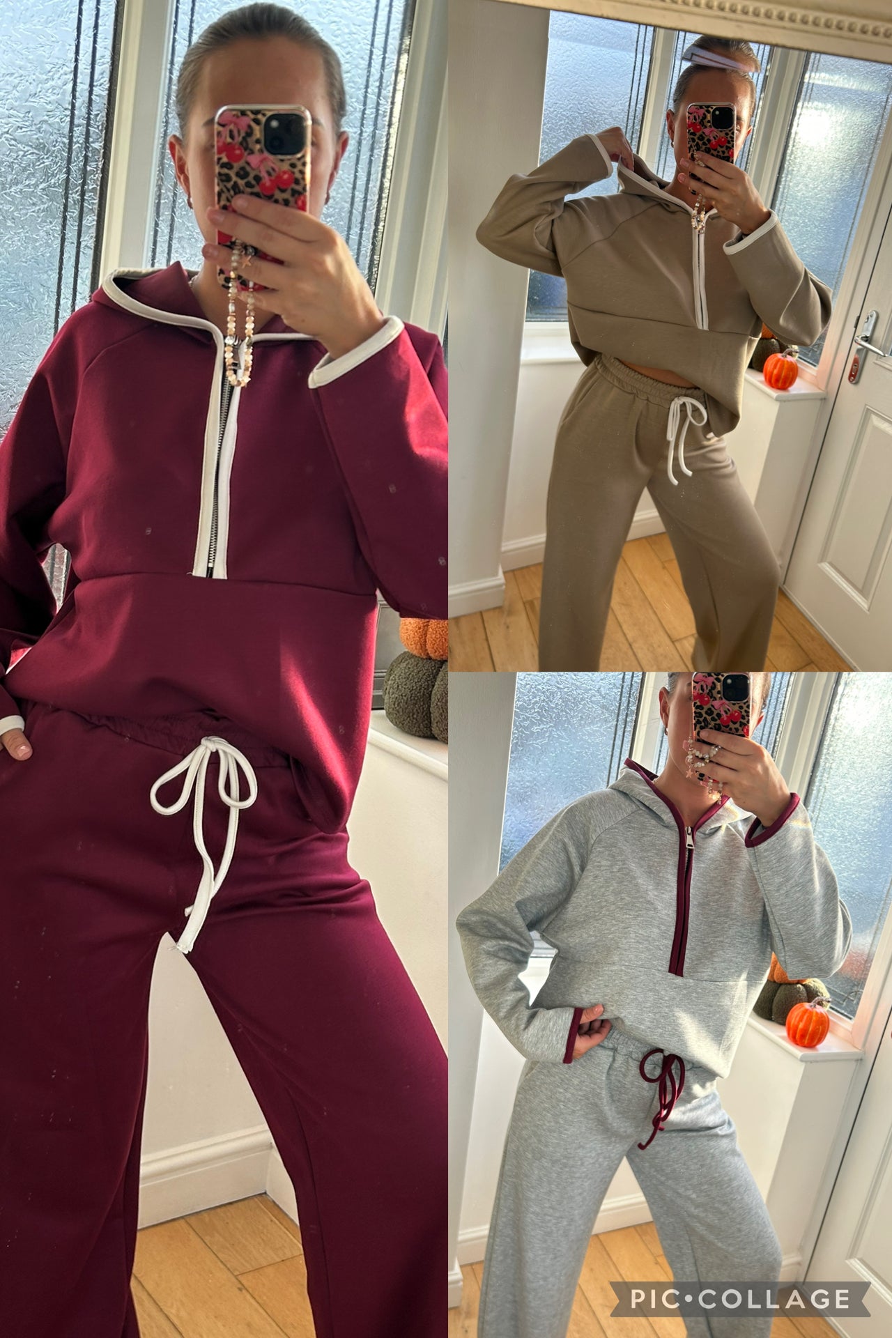 Zip contrast tracksuit