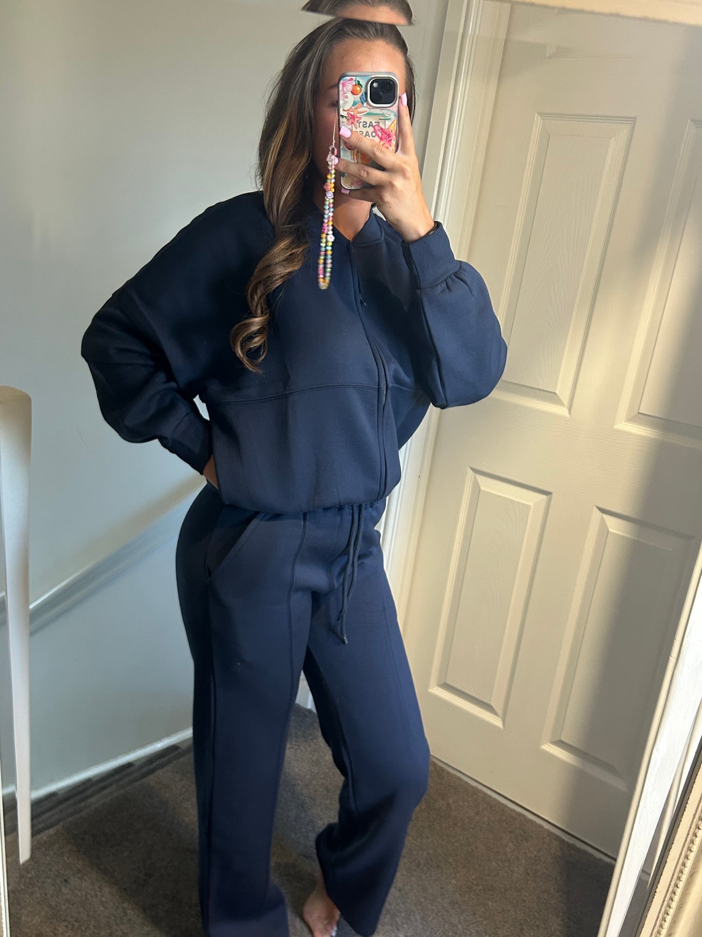 Navy bomber tracksuit