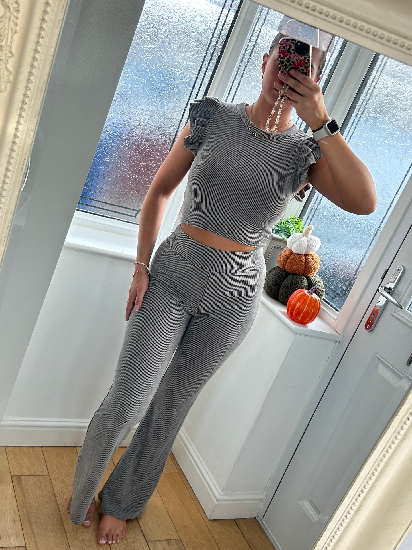 Frill ribbed co ord