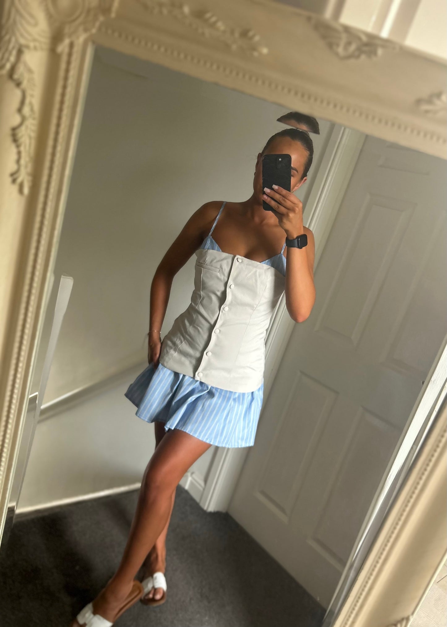 Stripped mini dress