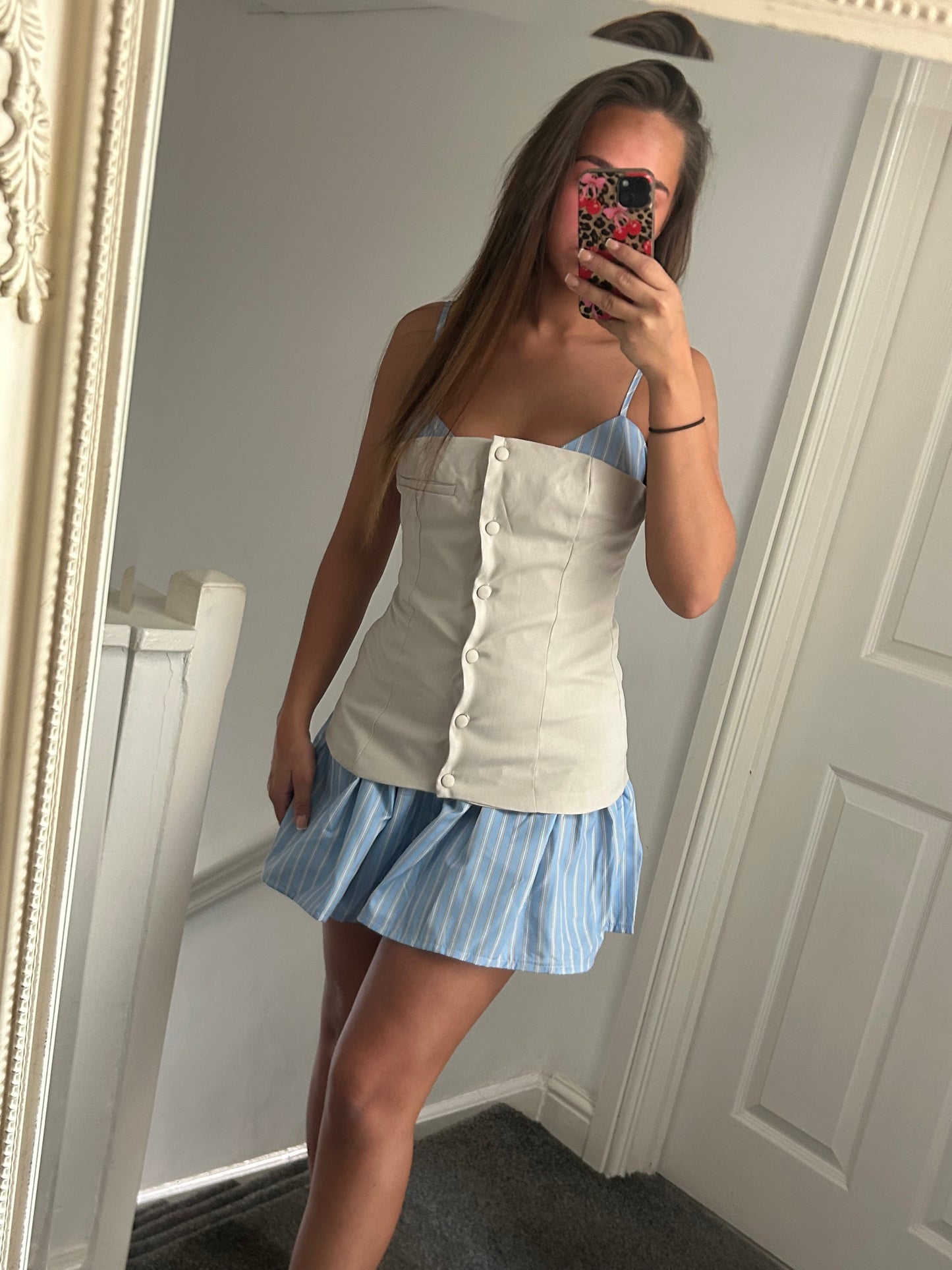 Stripped mini dress