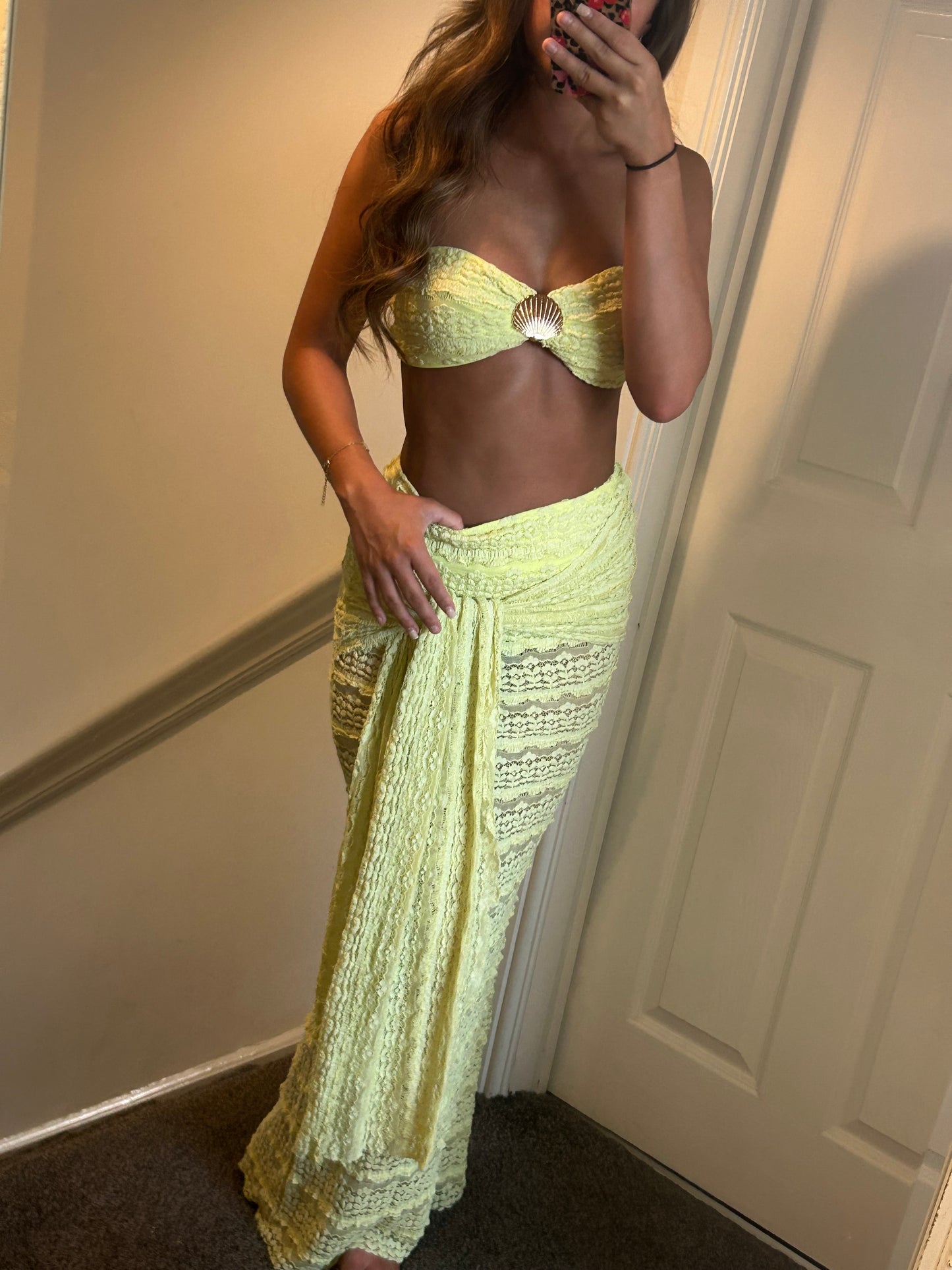 Gold shell maxi co ord