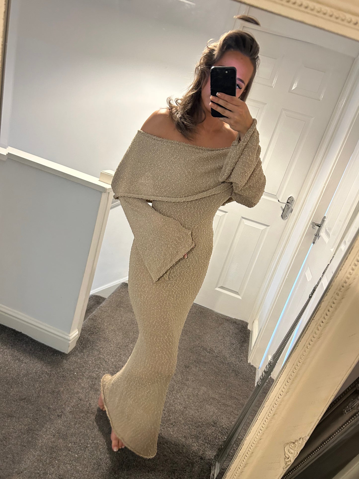 Knitted cover up maxi dress