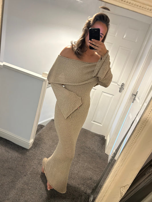 Knitted cover up maxi dress