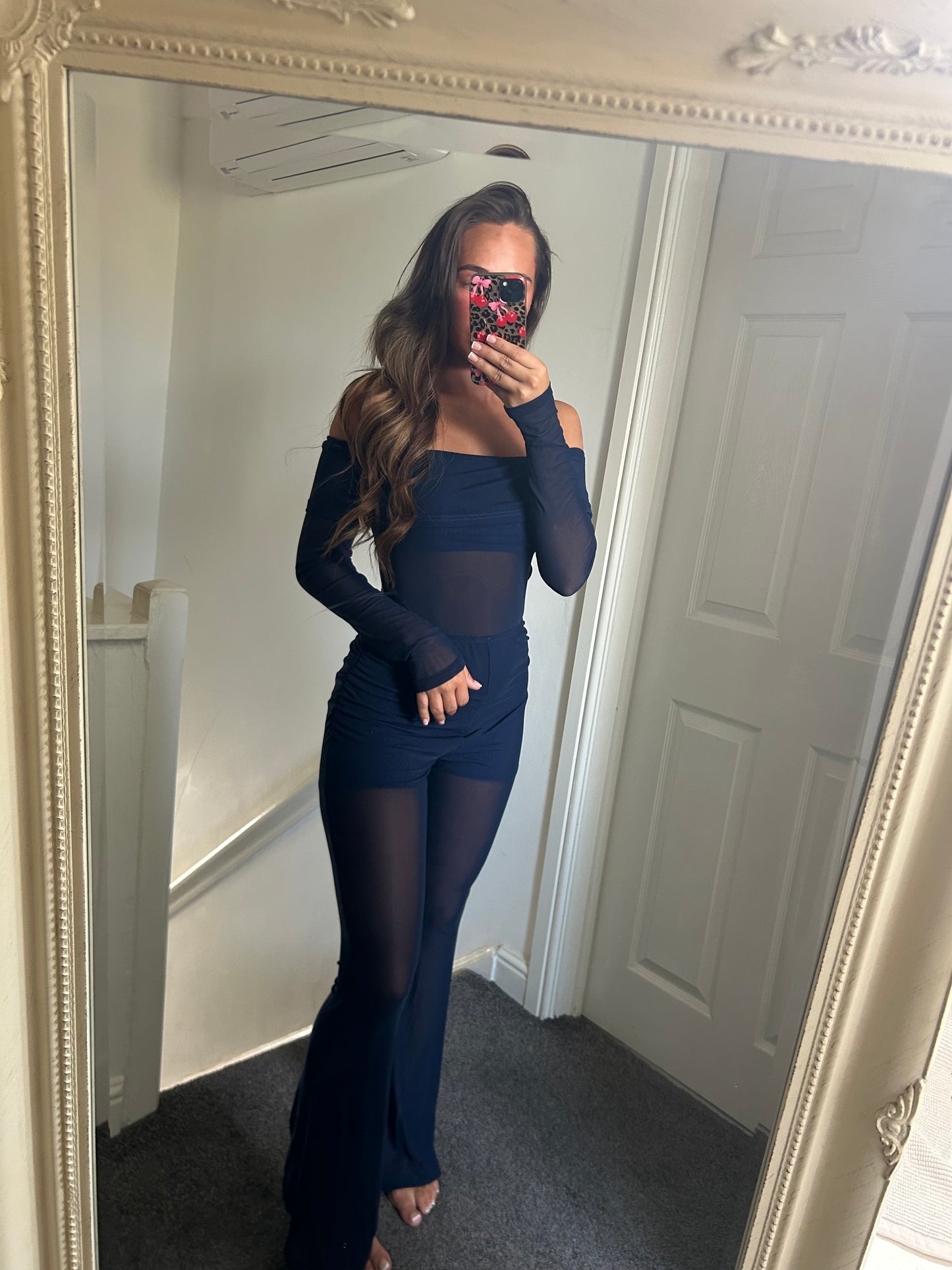 Navy blue lace jumpsuit