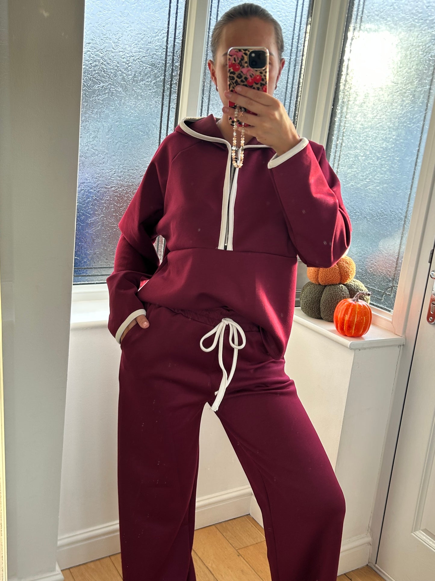 Zip contrast tracksuit