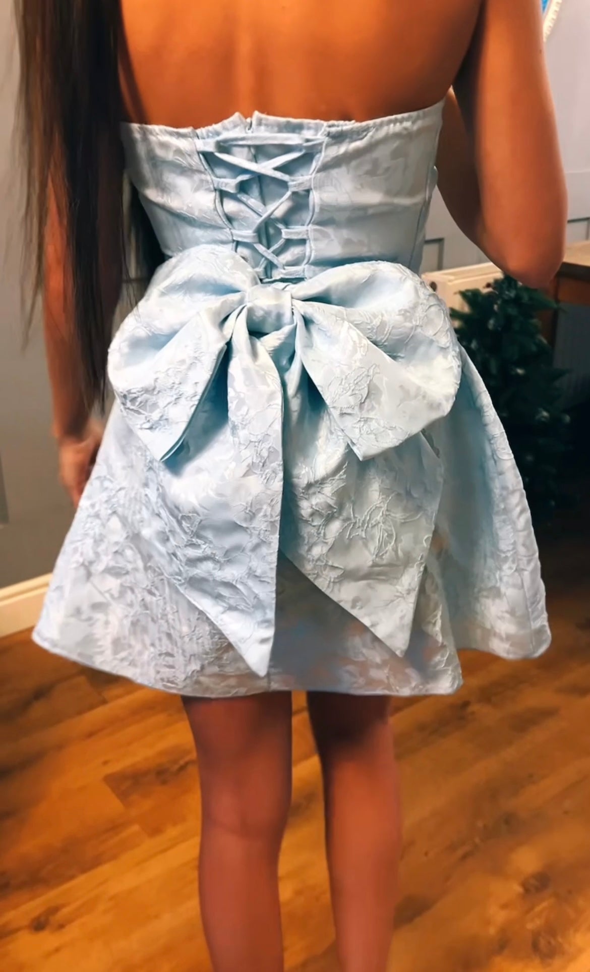 Baby blue bow dress