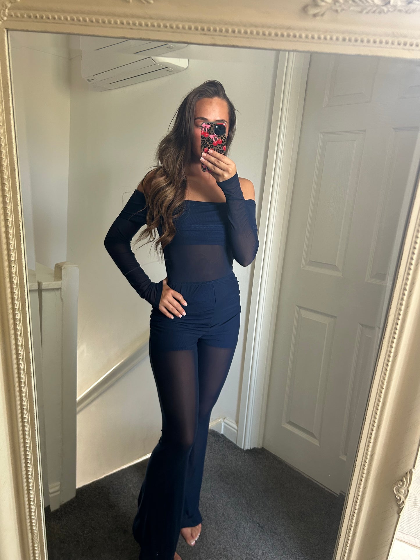 Navy blue lace jumpsuit
