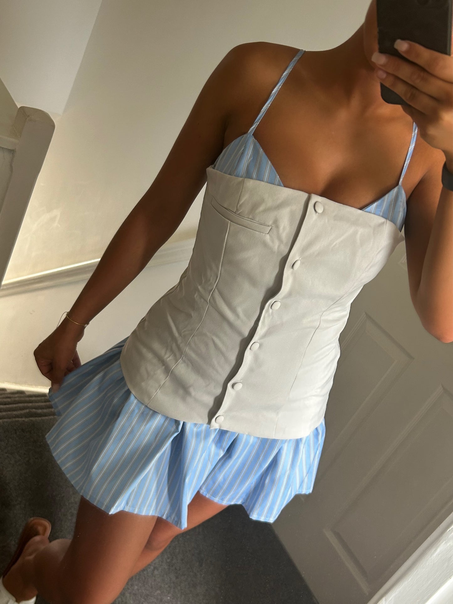 Stripped mini dress