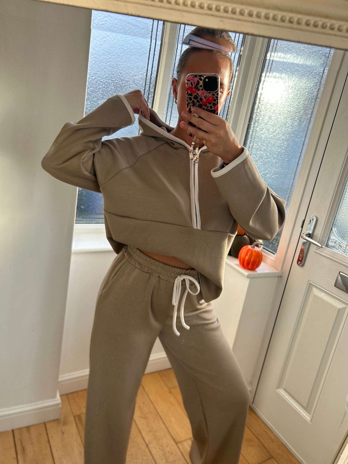 Zip contrast tracksuit