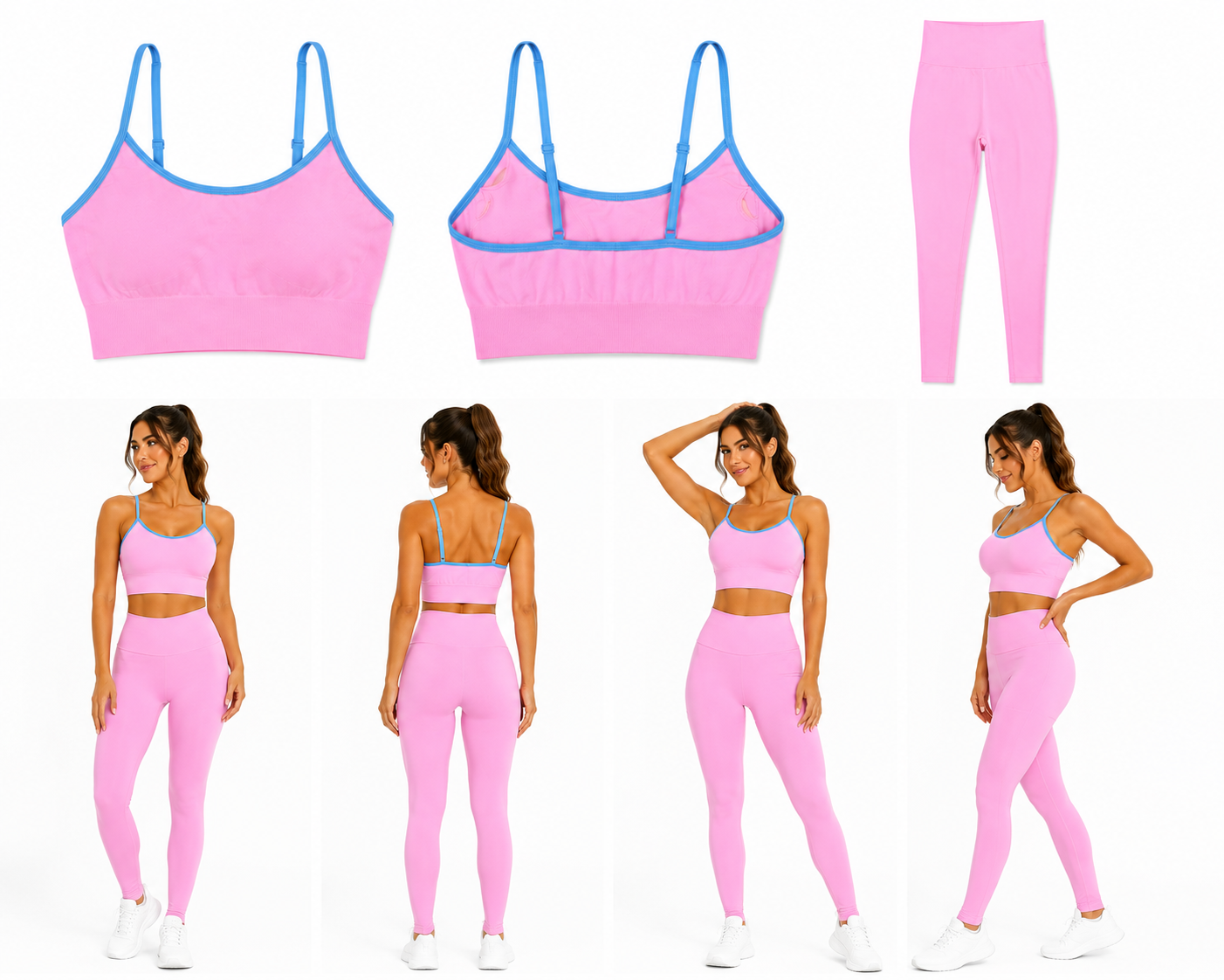 Pink and blue gym set