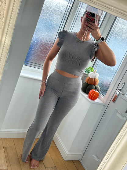 Frill ribbed co ord
