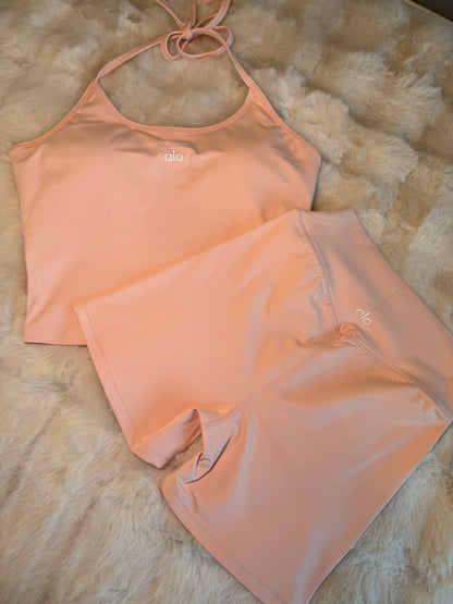 Blush pink yoga set
