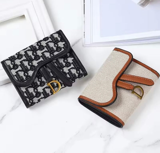 Gold letter mini purse