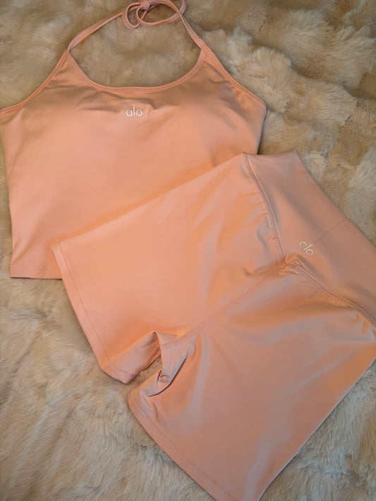 Blush pink yoga set