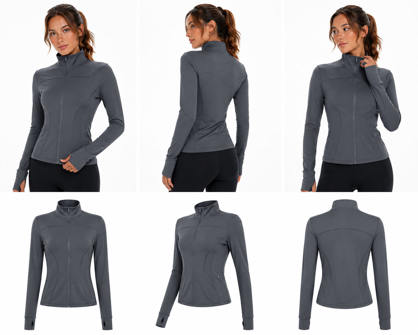 Dark grey gym jacket