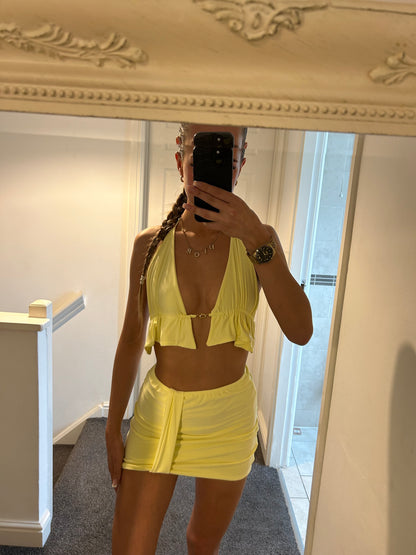 Yellow skirt set co ord