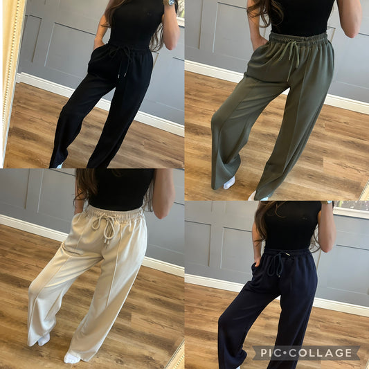 Wide leg trousers