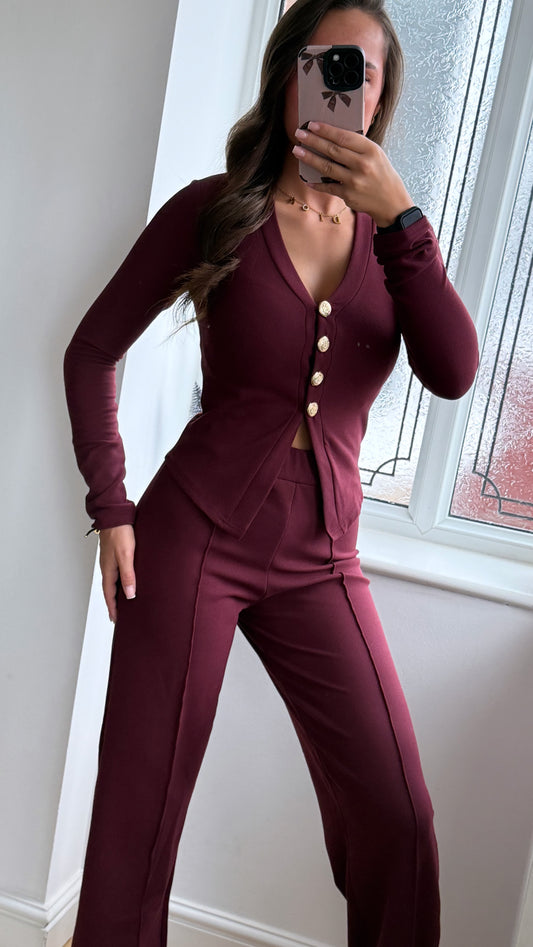 Burgundy Co ord