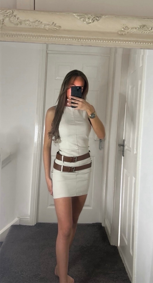 Double belted dress