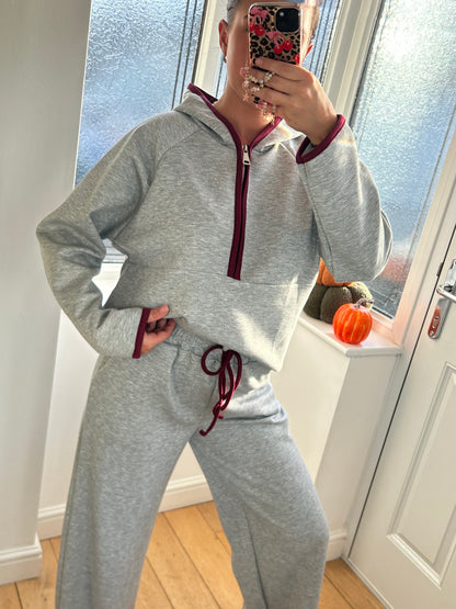 Zip contrast tracksuit