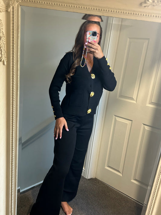 Gold button detail co ord
