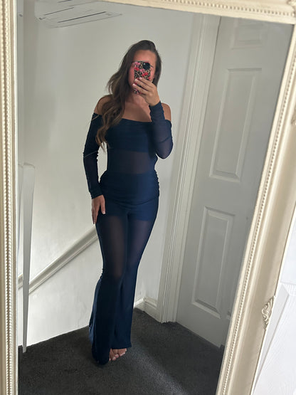 Navy blue lace jumpsuit