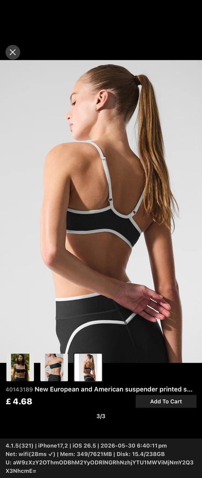 Contour Contrast Sports Bra – Black