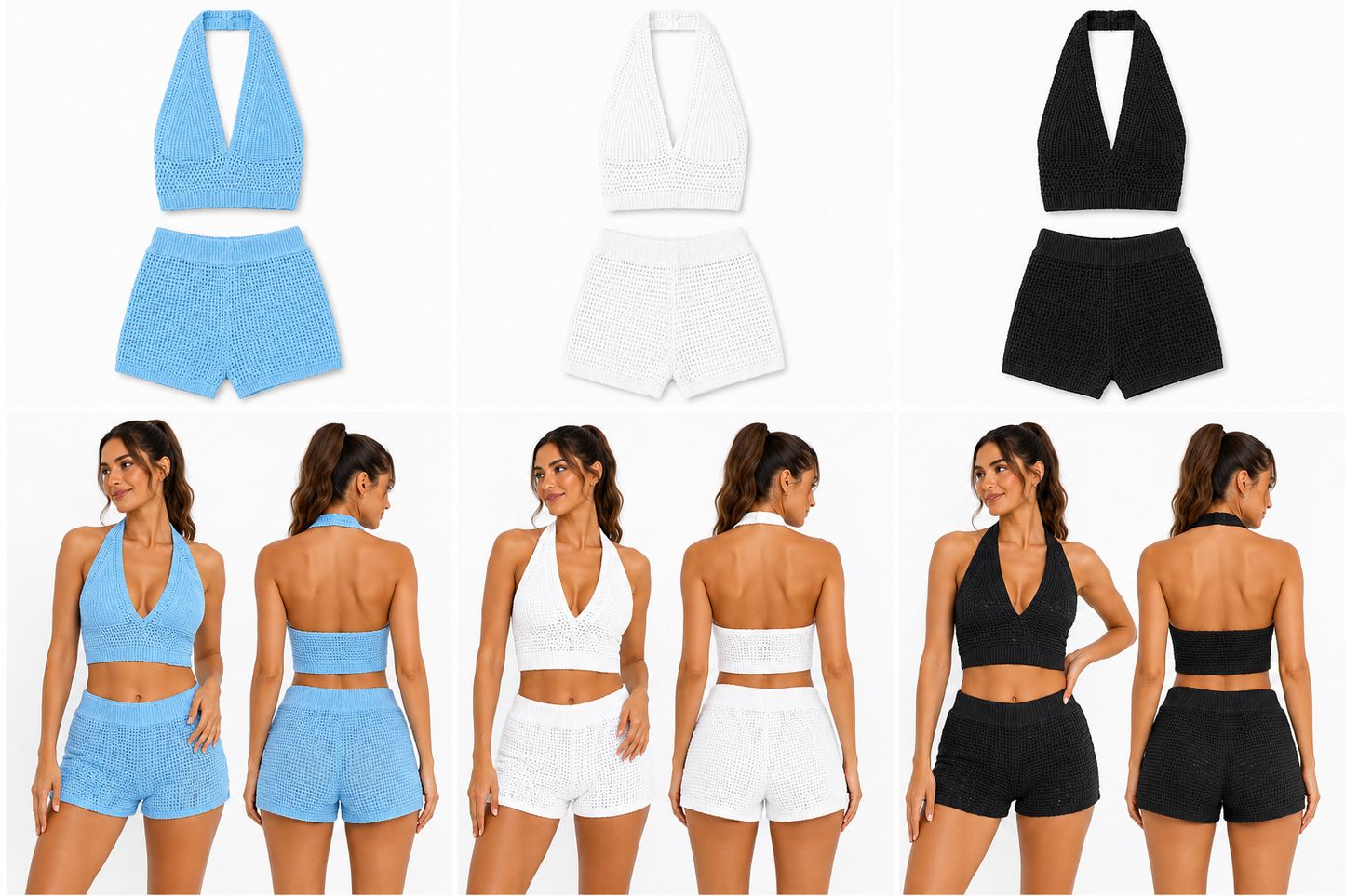 Crochet halter neck co ords