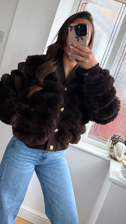 Brown fur jacket